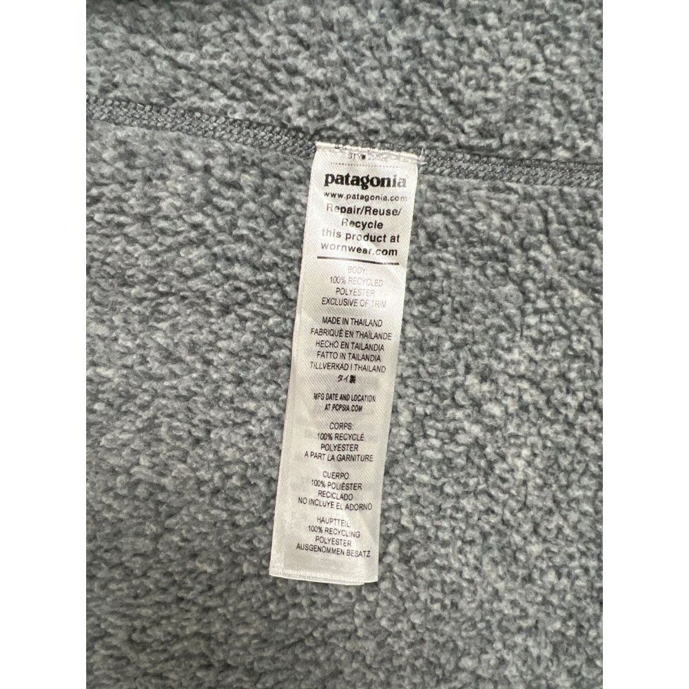 Patagonia Men Medium Gray Better Sweater Full-Zip Knit Fleece Jacket - Picture 3 of 6